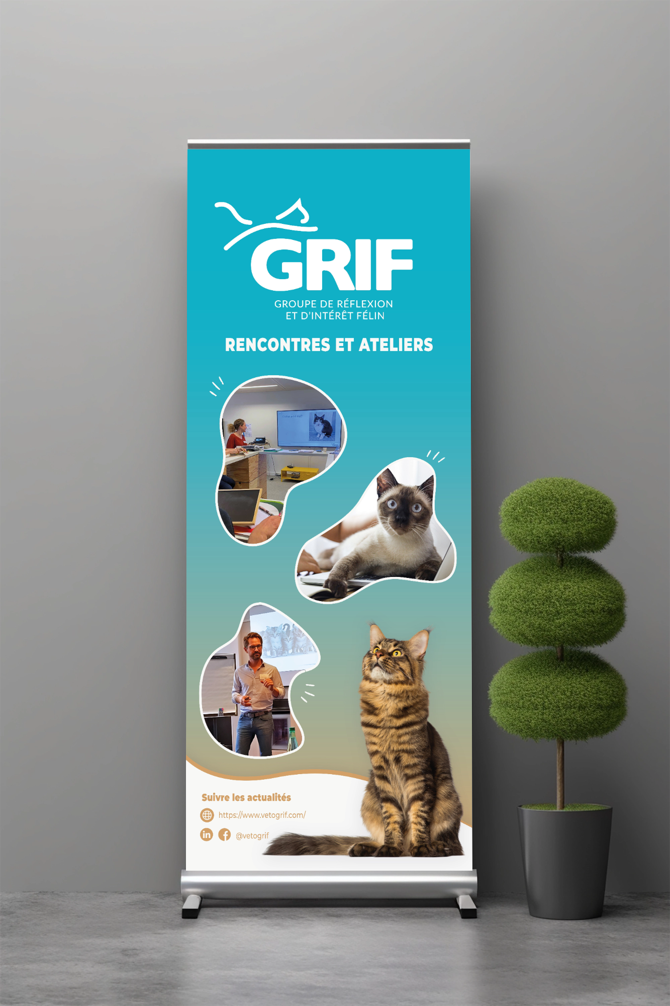 Roll up banner mockup- GRIF Rencontres
