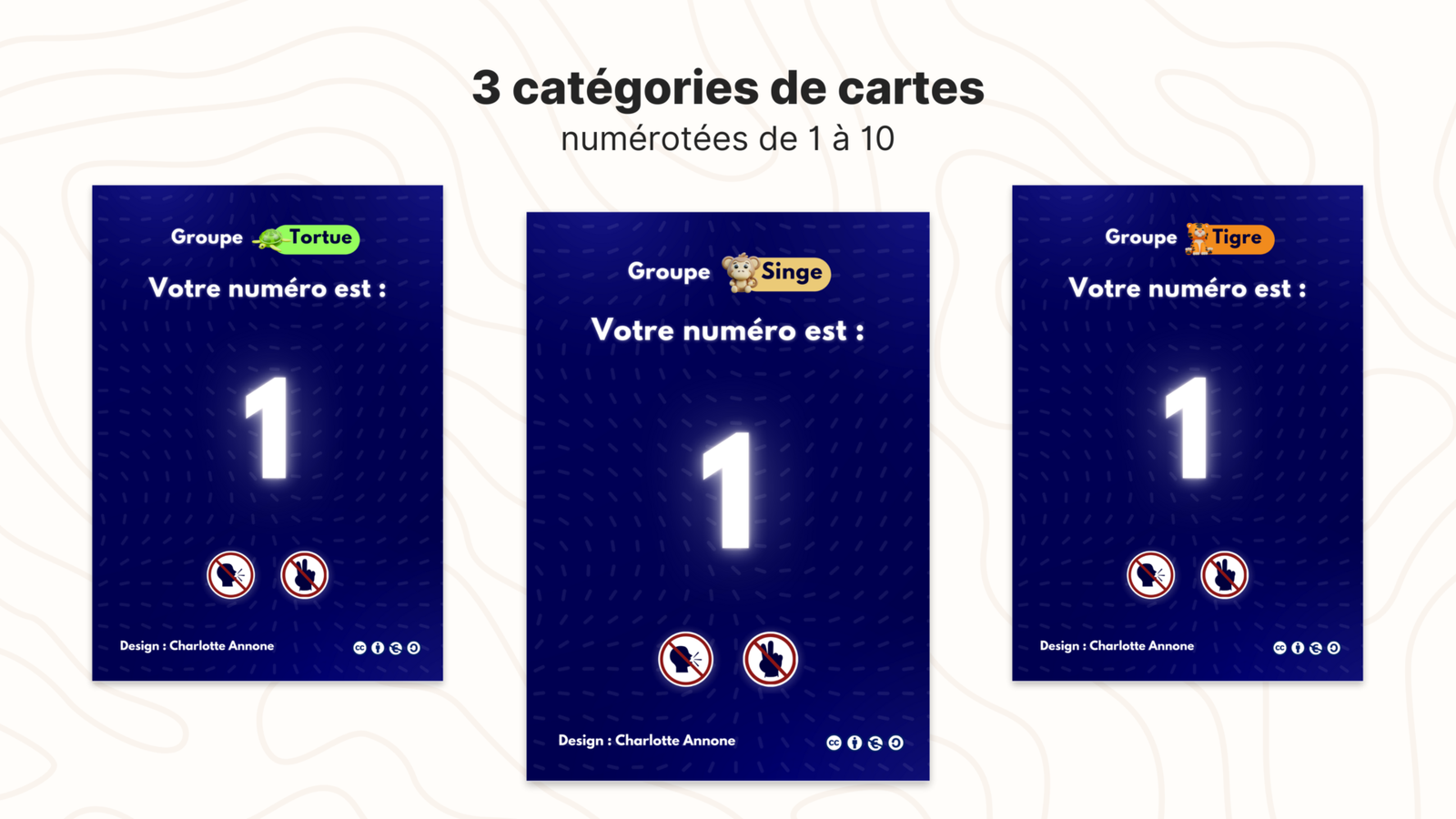 Jeu de cartes "Numéros en silence" – Image 2